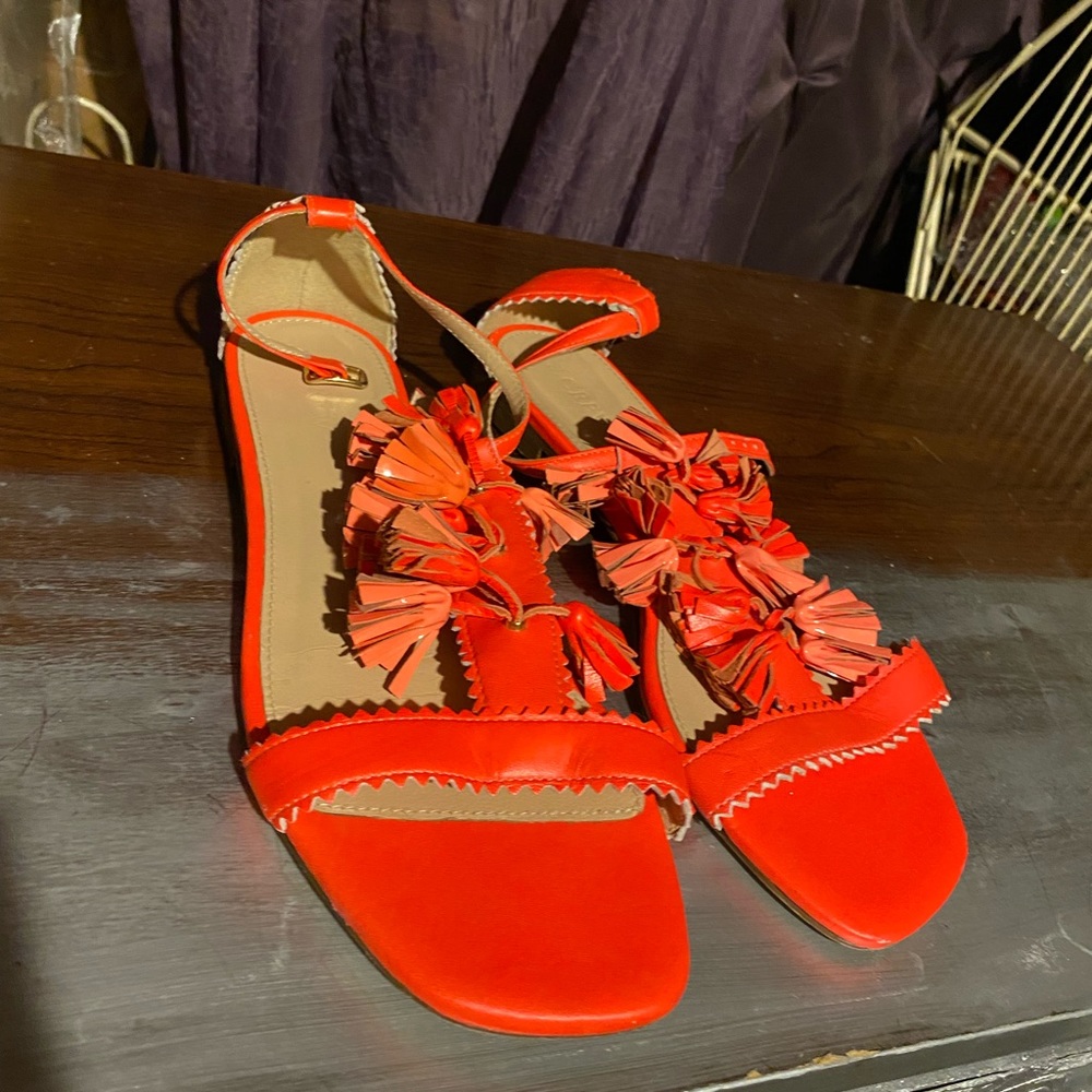 J. Crew Coral Colored Mini Heels